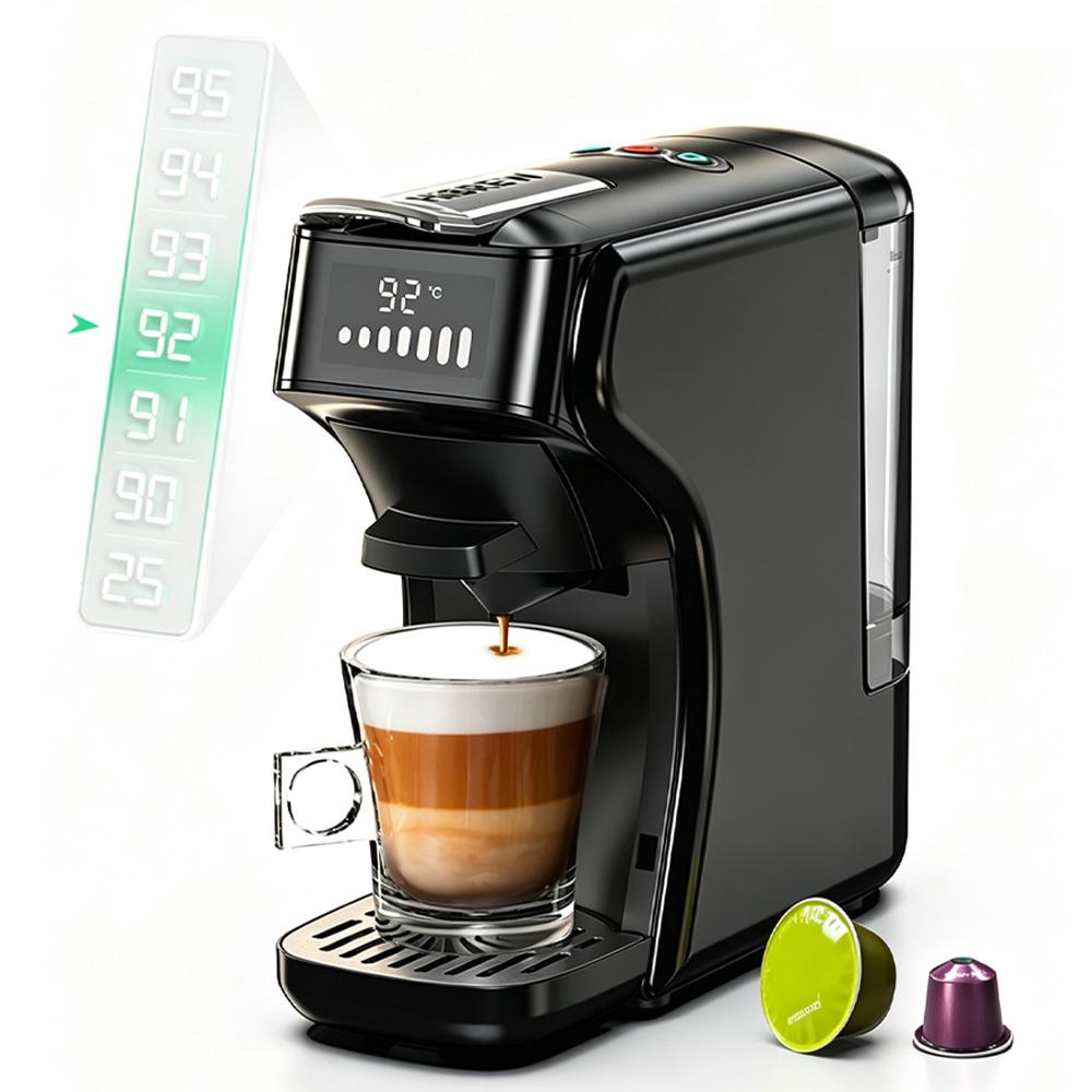 Mașină de cafea cu capsule HiBREW H1B 5-în-1, extracție la presiune înaltă de 20 bar, putere 1450 W, volum de apă personalizabil, moduri duale pentru extracție la cald și la rece.