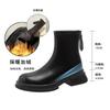 2024 New Fashion Round Toe Women’s Platform Leather Booties Lace-up Booties Outdoor Casual Daily hot Boots Botas Mujer