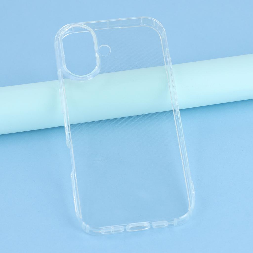 For iPhone 17 Case Transparent TPU Phone Back Cover Airbag Protection