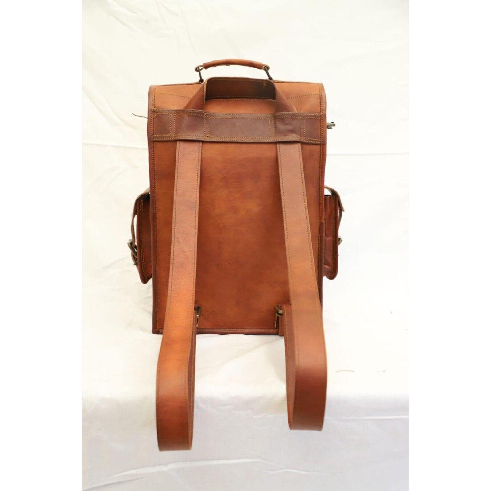Мужской рюкзак Real Travel New Goat Backpack Рюкзак для ноутбука Vintage Messenger Brown — фото 5