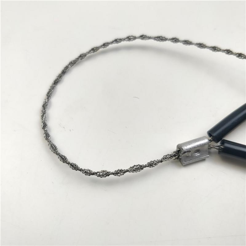 Portable Stainless Steel Wire Saw with Finger Handle Camping Hiking Pocket Manual Cutting Chain Saws Outdoor Survive Hand Tool