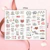 266pcs/5 Sheets Germany Wedding Stickers Scrapbooking for Photo Album Planner Engagement, Bridal Shower, Marriage Anniversary