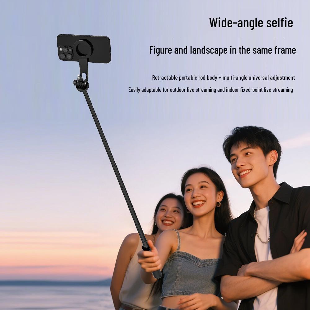 Magnetic Selfie Stick with Auto Pop-up Tripod Stand