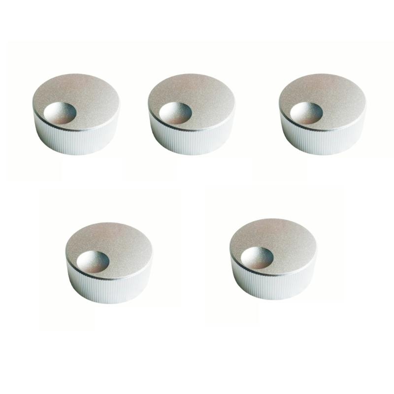 5 Stück massive Aluminiumlegierung Musikknöpfe 32x13mm Lautstärkeregler für sanfte Lautstärkeregelung Mattes Finish