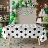 2PCS Waterproof Football Theme Disposable Tablecloth Green Football Sport Table Linen  Boy