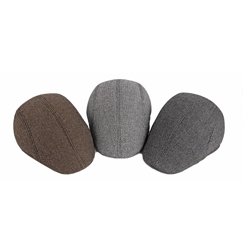 Autumn Winter Hat Men British Vintage Beret Woolen Forward Cap Classic Herringbon Beret Hat Gatsby Painters Hats Ivy Hat Boina