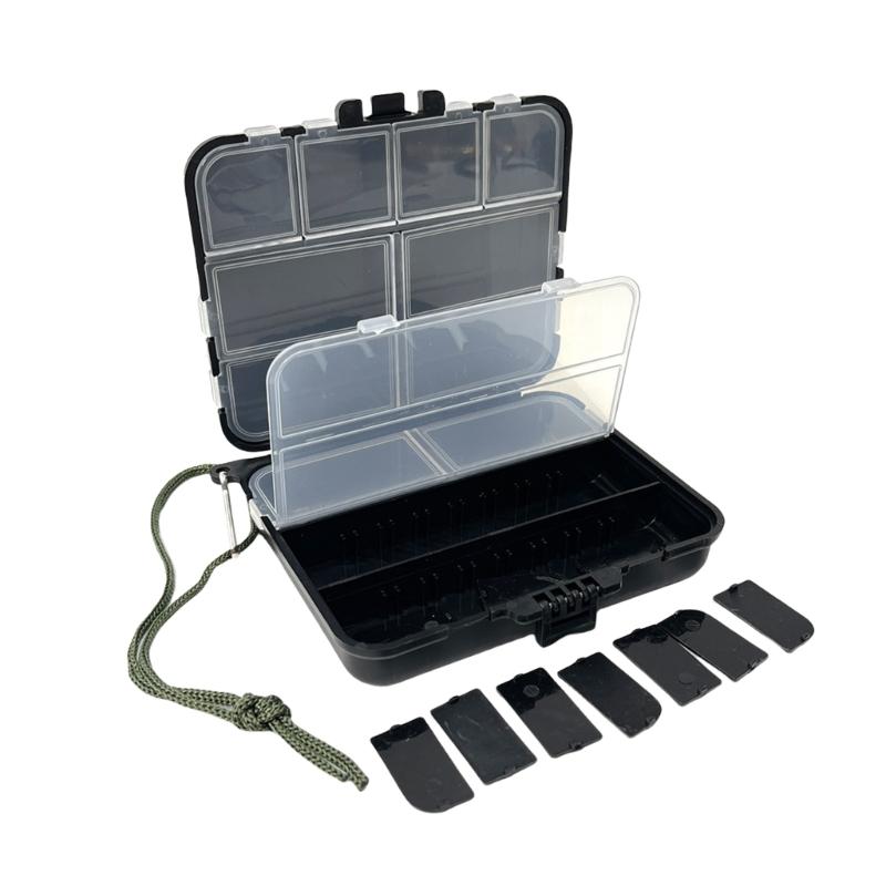 2Pcs Fishing Tackle Storage Box Fishing Lures Baits Hooks Storage Container Tackle Box Case Fishing Accessory Case