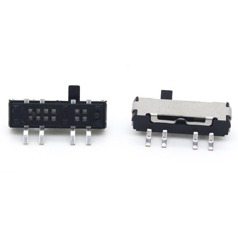 10Pcs 4 Pin Mini Slide Switch On-Off 3Position Micro Slide Toggle Switch Miniature Horizontal Slide Switch