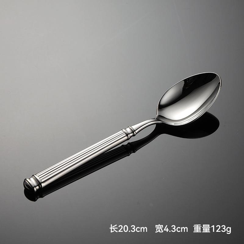 

Кованая нержавеющая сталь 304 серии «Римская колонна» Ножи, вилки, ложки для западной кухни Посуда для гостиниц Тяжелая и дорогая