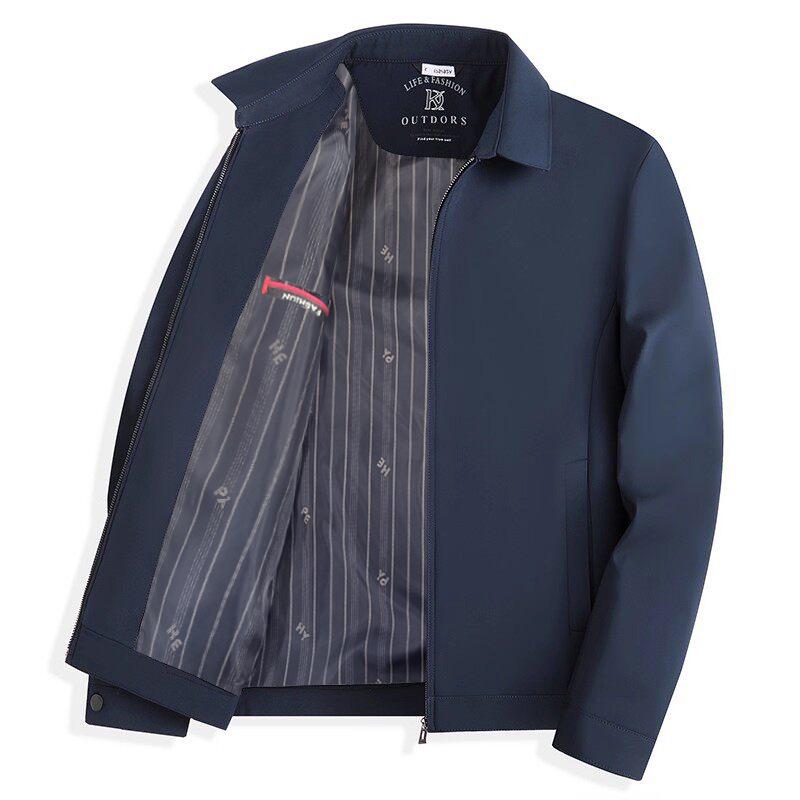 Men's Premium Spring/Autumn Business Casual Jacket Shirt for Middle-aged and Elderly
