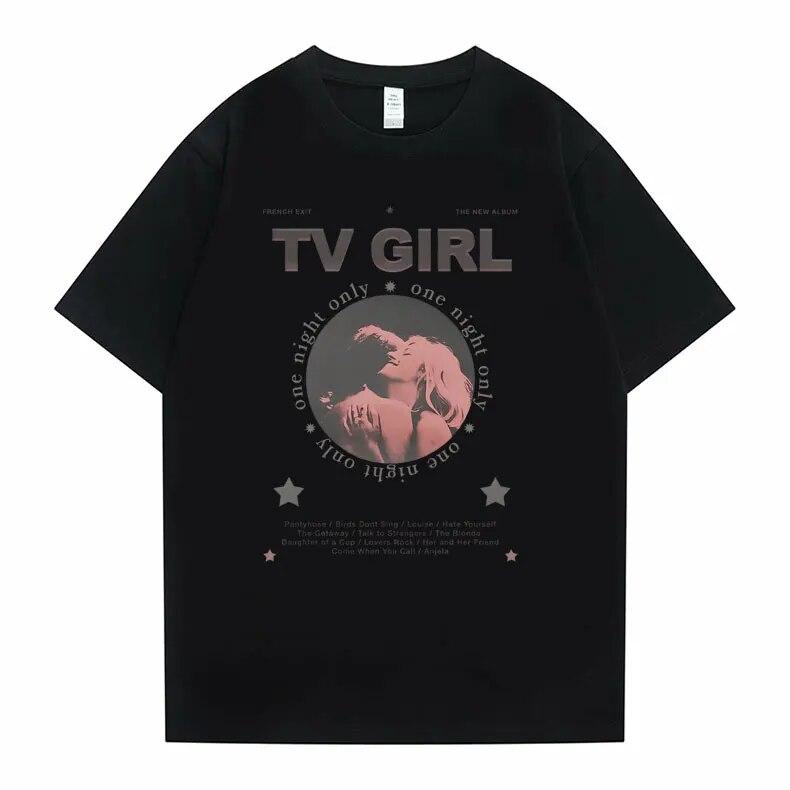 Cults TV Girl O singură noapte Tricou cu imprimeu grafic Tricou unisex Vintage Tricou unisex Femei Ocazional Tricou supradimensionat Tricou unisex din bumbac