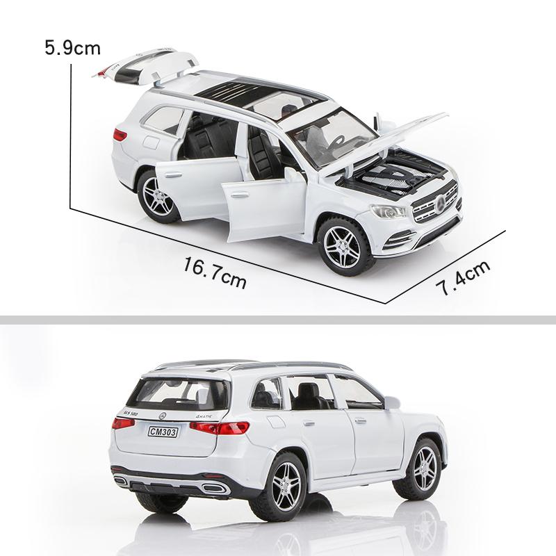 Mercedes Benz GLS580 4 Matic Luxury SUV Simulation Diecast & Toy Vehicles Sounds & Light Pull Back Car 1:32 Alloy Model