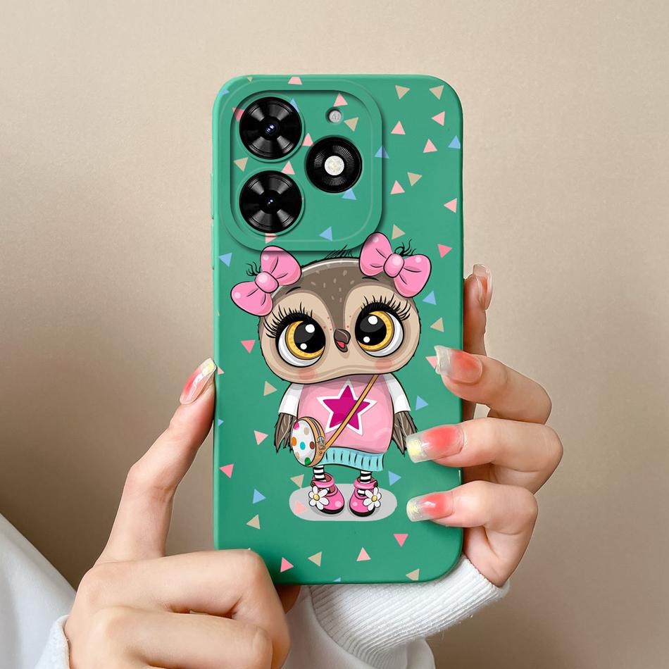 For Tecno Spark Go 2024 Case Simple Heart Soft Liquid Silicone Camera Protection Back Cover For Tecno SparkGo Funda Phone Shell