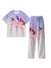 Conjunto de Pijama de Chica Cazadora de Demonios K-pop - Seda de Leche, Unisex
