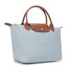 Longchamp Le Pliage Zipper Closure Recycled Nylon Canvas Tote Bag Small Women Tote Bags Steel-Gray L1621089P80