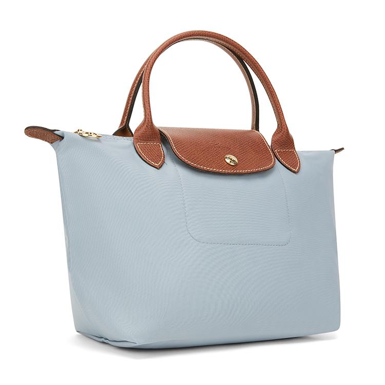 Longchamp Le Pliage Zipper Closure Recycled Nylon Canvas Tote Bag Small Women Tote Bags Steel-Gray L1621089P80
