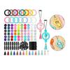 91pcs  Silicone Rings and Beads Personalize Keyring Decorations O Shaped Rings