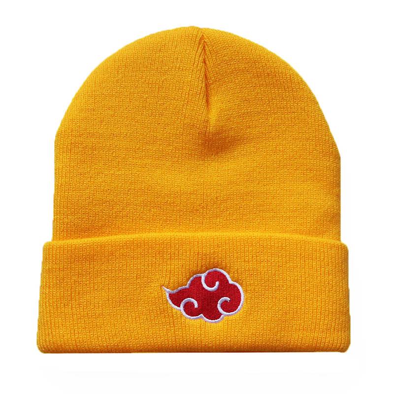 Unisex Cloud Pattern Knit Hat - Warm Anime Wool Hat for Autumn & Winter