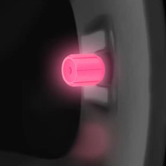 12Pcs Car Valve Hat Fluorescent Night Glowing Dust-proof Glow-in-the-dark Wheel Tyre Hub Luminous Valve