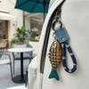 Key Ring with Braided Rope Multi-jointed Fishing Lure Keychain, Artificial Swimbait Rope, Lanyard Chain Vintage Fish Keychain Pendant Charm, Gift
