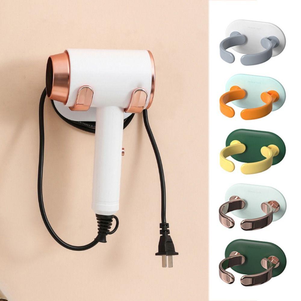 Wall Mounted Hair Dryer Bracket Household Hair Dryer Hanger Hook Bathroom Storage Rack  Living Room