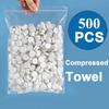 100/200/500PCS Compressed Towel Soft Disposable Coin Tissue Portable Mini Compressed Towel Absorbent Travel BBQ Outdoor Camping