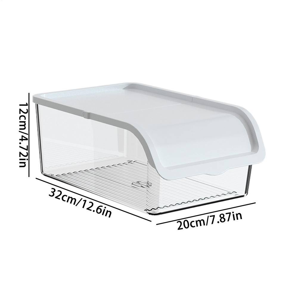 

Tea Storage Box Large Stackable Half-Open Lid Teacup Storage Containers Pantry Organizer for Home Kitchen Cabinet Countertop