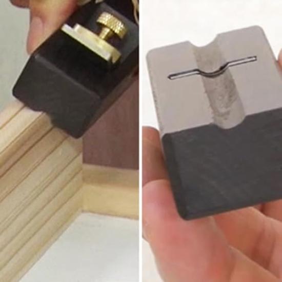 KAKURI Ebony Plane with Storage Inner Large Mini Planer for Rounded and Other Cutting 41653 Case, No. 4, Round, Size, Corners, DIY, Woodworking,