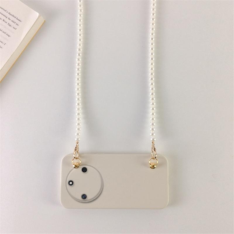 Чехол с жемчужным ремешком и ожерельем через плечо для Honor X50 X50i X40 X30 X10 X9 X9A — фото 4