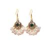 Beaded Tassel Drop Earrings Handmade Ethnic Style Imitation Pearl Hook Piercing Jewelry for Bridesmaid Wedding Wear