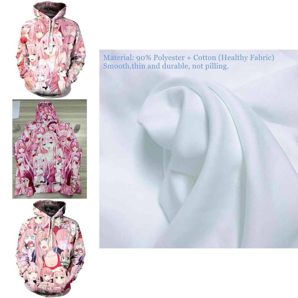 Cozy And Stylish Anime Darling In The Franxx Zero Two Pattern Unisex Hoodie