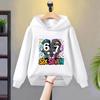 Children's Hoodie tops Boys Clothing Girls red pink Coat Casual Kids Toddler 3-12 Year  White Steal a Brainrot 67 Clothes
