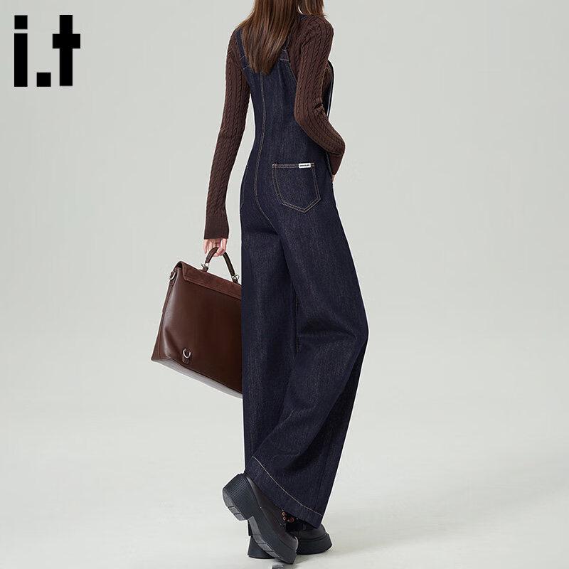 CHOCOOLATEit Women s Wide-Leg Denim Overalls XS
