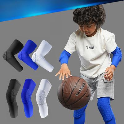 1 Stuks Sport Elleboogbeschermers voor Kinderen Jeugd Honingraat Knie Compressie Mouwen voor Basketbal, Voetbal, Volleybal, Fietsen