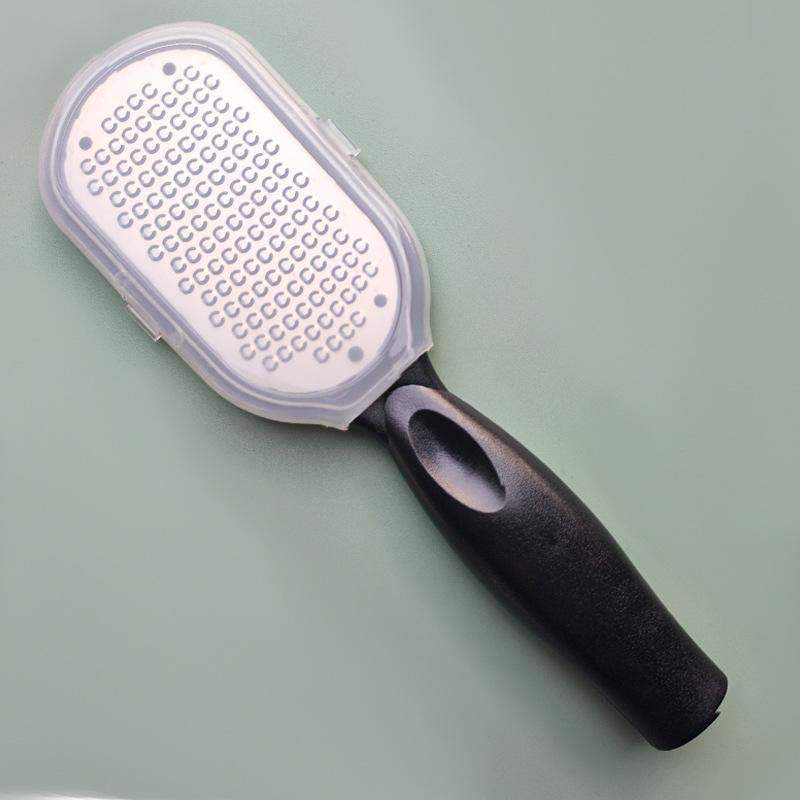 Stainless steel foot rubbing tool, calluses removal dead skin filing scraping foot skin scraping device to prevent splashing