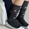 Bowknot Pleated Bubble Pile Socks Summer Thin Breathable Hot Girl Mid-calf Sweet Socks