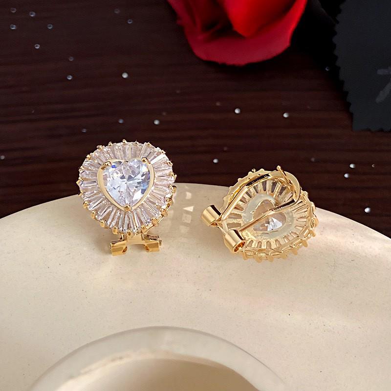 Elegante Geometrische Runde Zirkon-Ohrringe - Schlichte, Modische, Vielseitige Silber-Stecker