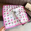 70Cm Red Dot Printed Scarf Women's Spring and Summer Polyester Fiber Scarf Fashion Versatile Clothes Bag Accessories Scarfs