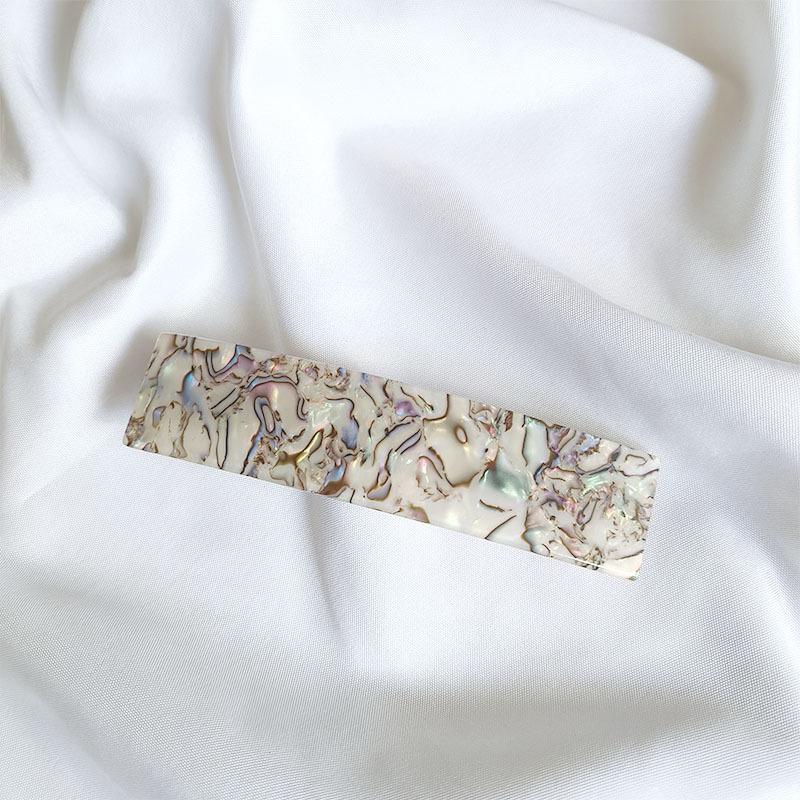 Koreanische Neue Florale Essigsäure Haarnadel Mode 10,5 cm Langer Streifen Federklemme Französische Pferdeschwanzklemme Haaraccessoires