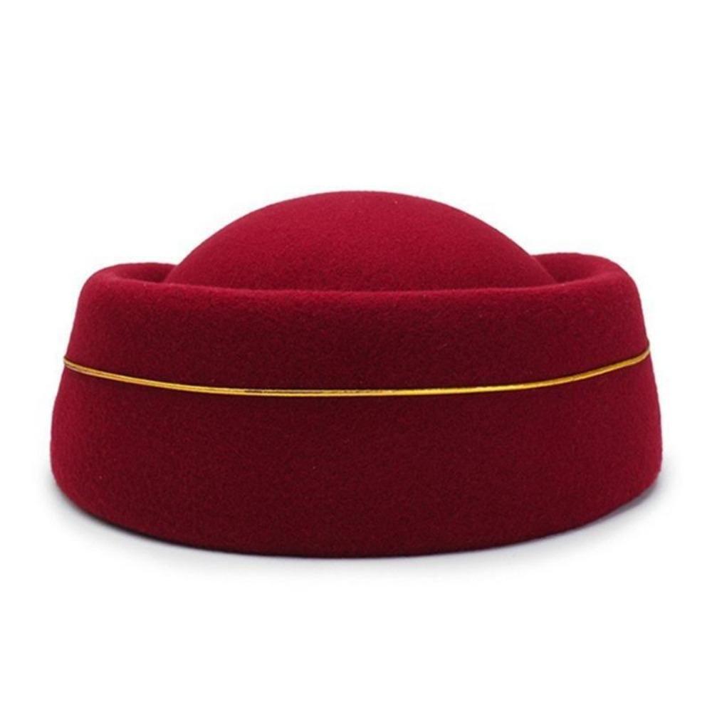 High-quality Women Lady Costume Accessories Party Hats Stewardess Hat Air Hostesses Hat Beret Hat