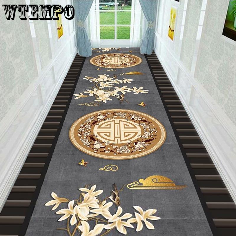 Chinese Style Carpet Simple Printing Floor Mats Hotel Corridors Carpets Passageways Cuttable Carpets