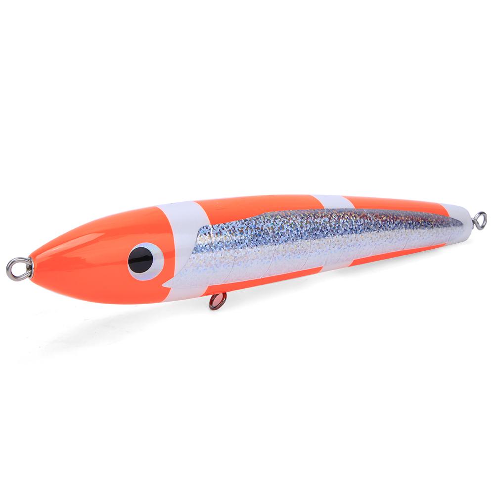 90g Sea Fishing Pencil Wooden Artificial Lifelike Tuna Lures Fishing Baits Fish Tackle AccessoryYellow
