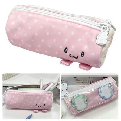 Pink Towel Roll Pen Bag Portable Pen Pouch INS Pencil Case  Back To School