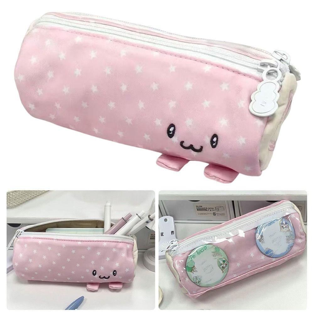 Portable Pen Bag Pink Towel Roll Pen Pouch Durable Stationery Storage Bag  School Supplies