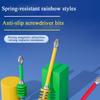 Screwdriver Drill Bit Set 2 Pieces Magnetic Screwdriver Bit Set Tough Anti-Slip Tips with Spring for Household Technician Work