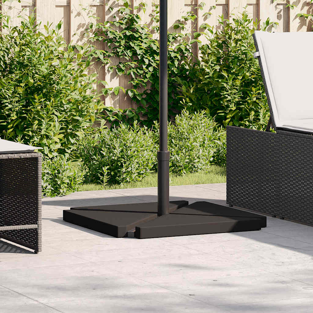 5 Piece Sun Umbrella Base Set Granite and Steel
