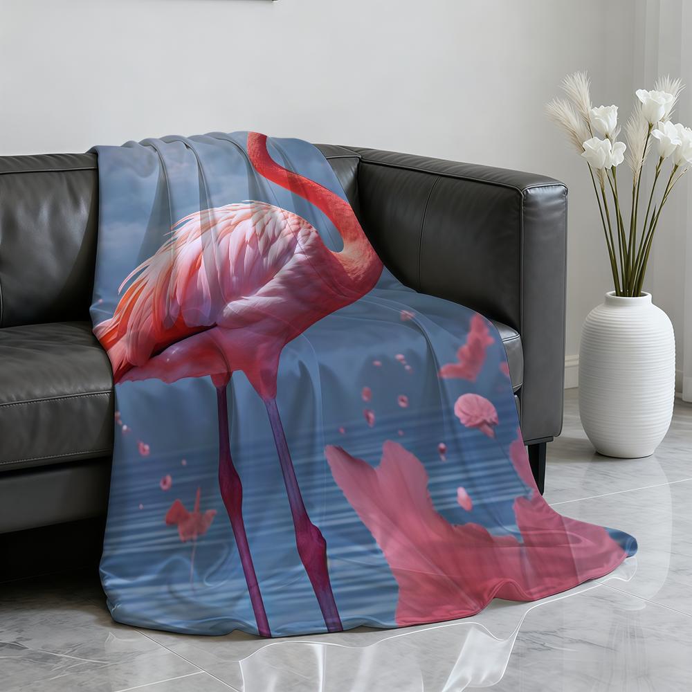 Flamingo Cool Blanket Soft Throw Blanket for Home Bedroom Bed Sofa Picnic Travel Office Rest Cover Blanket Gift