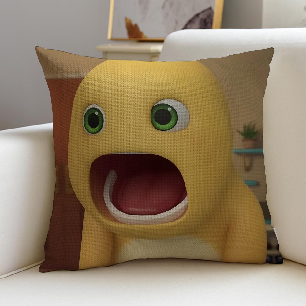 

Adorable CCute NNailongS Cushion Cover Breathable and skinfriendly linen pillowcase square removable and washable cushion 30X30cm