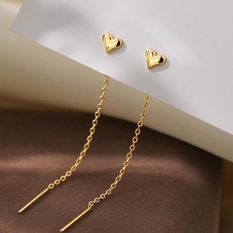 

New Fashion Long Drop Earrings for Women Flower Star Moon Heart Butterfly Wings Crystal Pearl Round Geometry Tassel Ear Zircon