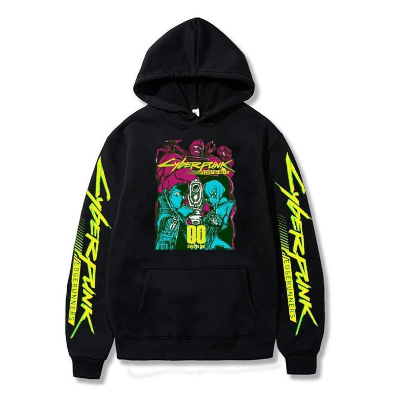 Yberpunk Edge Walker Printed Series Hoodie with A Hooded Sweatshirt Unisex Printed Hooded Street Wear Hooded Pullover Harajuku